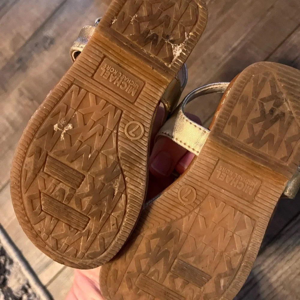 Michael Kors Shimmering Gold Kids Sandals